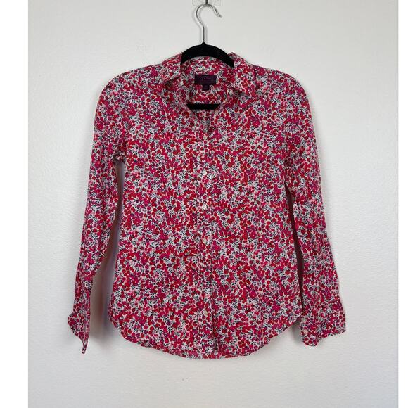 J. Crew Liberty Fabric Wiltshire Print Cotton Button Down Top 0 - Picture 1 of 4